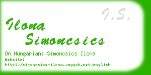 ilona simoncsics business card